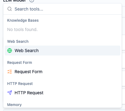 Tool picker with currently available tool types